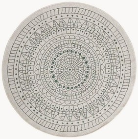 Rond in- & outdoor laagpolig vloerkleed Porto, omkeerbaar