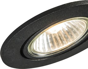 Smart inbouwspot zwart kantelbaar incl. Wifi GU10 - Cisco