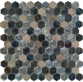 Dune Materia Mosaics Mozaiektegel 29x30cm Kassiani 8mm Mat/glans Bont Multicolor 1916863