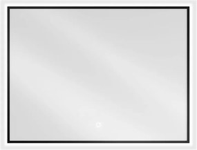 Mexen Erma verlicht badkamer spiegel 80 x 60 cm, LED 6000K, anti-condens, zwarte lijst - 9814-080-060-611-70