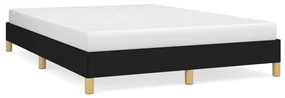 vidaXL Bedframe stof zwart 140x200 cm