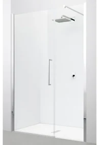 Novellini Young 2.0 GFL draaideur met vaste wand in lijn voor nis 117/121x200cm chroom/helder y2gfl117-1k