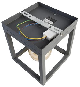 Industriële smart plafondlamp donkergrijs incl. Wifi G95 - Cage