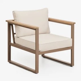 Lipov Aluminium Fauteuil Moka Bruin - Sklum