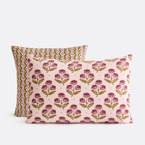 Kussensloop in gewassen katoen, bloemenprint, ANTES