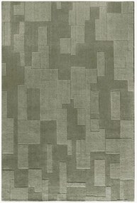 Wollen vloerkleed Wilhelmine met hoog-laag effect