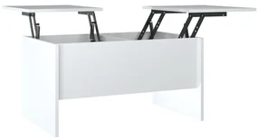 vidaXL Salontafel 80x50x42,5 cm bewerkt hout hoogglans wit
