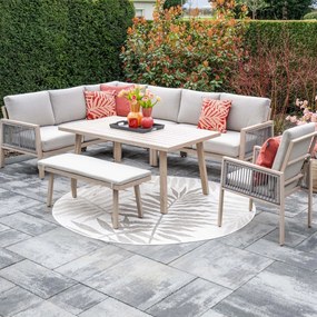 Garden Impressions San Capri lounge dining set 5-delig links - light oak look