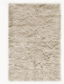 Handgeweven langpolig wollen vloerkleed Shaggy