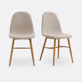 Set van 2 fluwelen stoelen, Polina