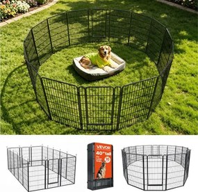 VEVOR Puppyren, Puppyomheining, Speelbox, Puppyhek, 101,6 cm, 16-delig, Speelplek voor grote honden, katten en andere kleine dieren, Opvouwbaar, Veelzijdig te gebruiken dankzij de verschillende vormen