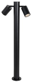 Staande buitenlamp zwart 80 cm IP44 verstelbaar 2-lichts - Duo