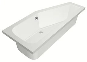 Xenz Lagoon Hoekbad - 170x75x48 - afvoer Midden - Rechts - Compact - acryl - wit mat 6983-03