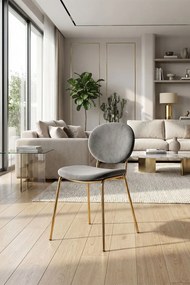 Lenor gouden fluwelen stoel