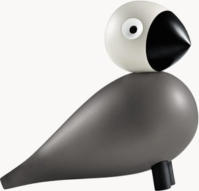 Zangvogel Ernst H15,5 cm grijs/lichtgrijs