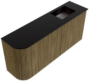 Mondiaz Joya 90cm toiletmeubel ronding links dusk met wastafel faye rechts zonder kraangat urban