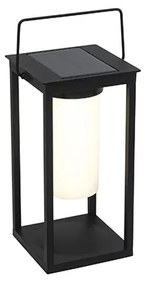 Moderne buitenlamp zwart incl. LED en dimmer solar - Denlu