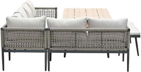 Garden Impressions Burela lounge dining set 6-delig links - taupe