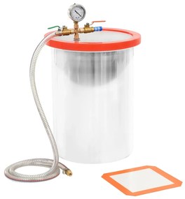 vidaXL Vacuümkamer 22,7 L roestvrij staal