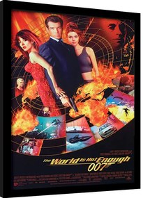 Ingelijste poster James Bond - World Not Enough