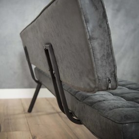 Zwart Lederen Eetkamerbank 150 Cm