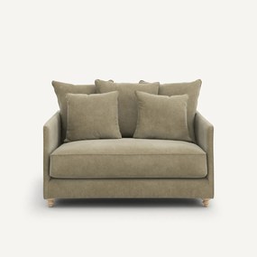 2-zits slaapbank in stonewashed fluweel, Lazare