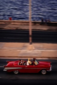 Foto Red Car Driving, Andreas Bauer, (26.7 x 40 cm)