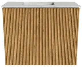 Mondiaz Joya DLux 50cm toiletmeubel oak met wastafel faye links 1 kraangat opalo