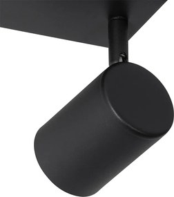 Moderne plafondlamp zwart 2-lichts verstelbaar rechthoekig - Jeana