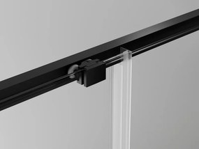 Mexen Exo-S Duo vierkante schuifdouchecabine 90 x 90 cm, transparant, zwart - 8111-090-090-70-00