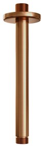 Brauer Copper Edition complete inbouw regendouche met staafhanddouche, plafondarm, glijstang en hoofddouche 20cm set 17 koper geborsteld PVD