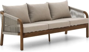 Loungebank Tuin Bellagio | Teakhout | 3 personen | Tuinbank Grijs/Natural Teak | 188cm | Incl. kussens | Kees Smit Tuinmeubelen