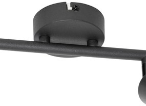 Oosterse spot zwart met bamboe 2-lichts - Rayan