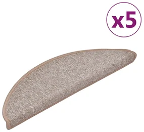 vidaXL Trapmatten 5 st 56x20 cm lichtbruin