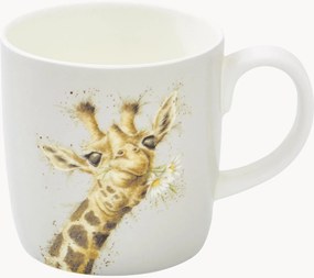 Fine Bone China koffiekop Flower Giraffe