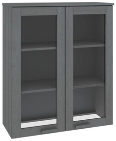 vidaXL Opzetkast 85x35x100 cm massief grenenhout donkergrijs