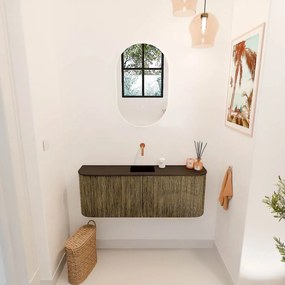 Mondiaz Joya 115cm toiletmeubel ronding links/rechts dusk met wastafel faye midden zonder kraangat urban
