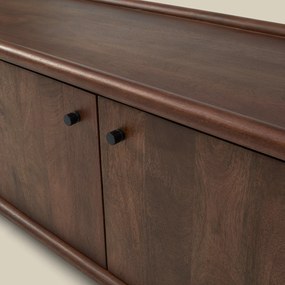 Tv-meubel Hout Met Ronde Hoeken 200 Cm - 200x43x50cm.