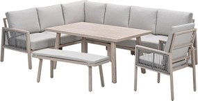 Garden Impressions San Capri lounge dining set 7-delig links - light oak look