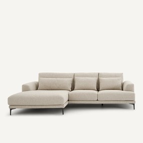 XL hoekbank links van badstof, MARSILE