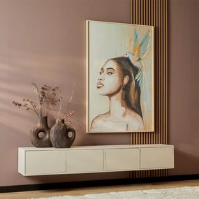 Starfurn Vision Beige Tv-meubel Hangend 200 Cm - 200x35x30cm.