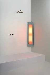Sunshower Round One Medium Organic Grey infraroodlamp 33x140x10cm hoekopbouw