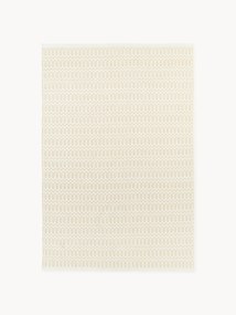 Handgeweven in- & outdoor vloerkleed Rune met geometrisch patroon