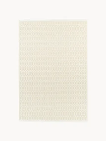 Handgeweven outdoor vloerkleed Rune met geometrisch patroon