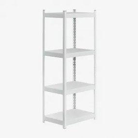 Rekken Met 4 Planken In Staal (150x60 Cm) Crenzi Wit - Sklum