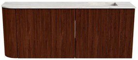 Mondiaz Joya DLux 100cm toiletmeubel ronding links ruby met wastafel faye rechts zonder kraangat ostra