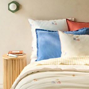 Kussensloop in gewassen linnen, Linot