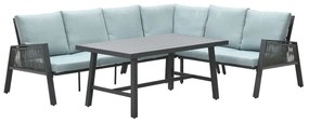 Garden Impressions Brendon lounge dining set 4-delig rechts - mint grijs