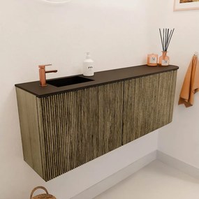 Mondiaz Joya 110cm toiletmeubel ronding rechts dusk met wastafel faye links 1 kraangat urban