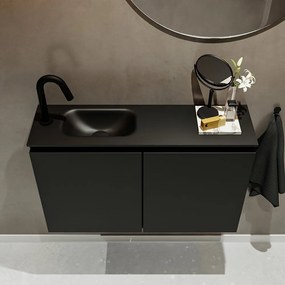 Mondiaz Ture 80cm toiletmeubel urban met wastafel urban links 1 kraangat